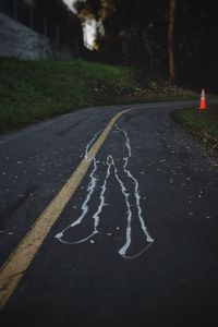 Close-up view of road