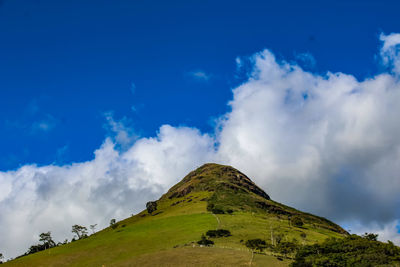 Low angle view of mountain against sky