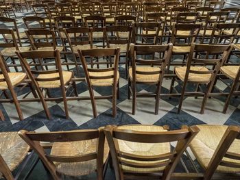 View of empty chairs