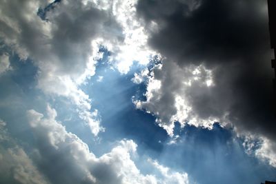 Low angle view of clouds in sky