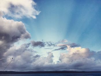 Low angle view of sea against sky