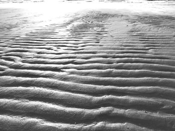 Full frame shot of sand rippled water