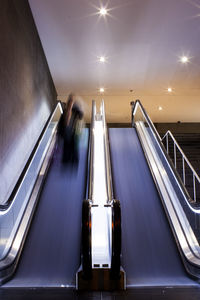 View of escalator