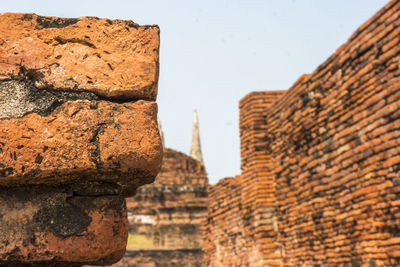 Old temple buildings against sky 