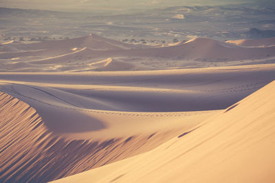 Aerial view of desert