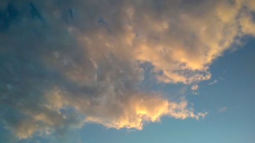 Low angle view of sky during sunset