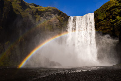 Scenic view of the skogafoss in iceland 