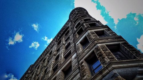 Low angle view of building against clear sky