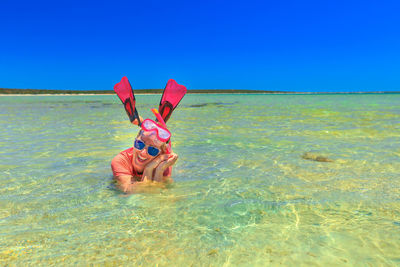 Woman in sea