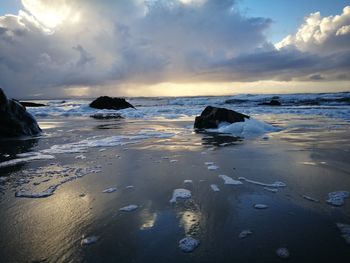 Scenic view of sea against sky