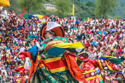 Person performing at carnival