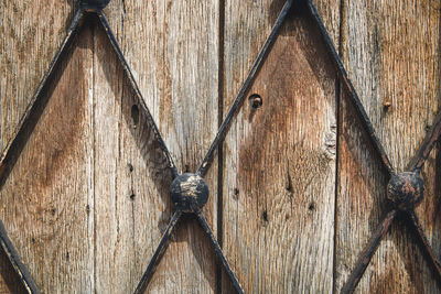 Full frame shot of old wooden door