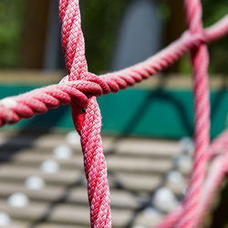 Close-up of net at park