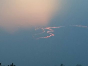 Low angle view of vapor trail in sky