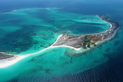 High angle view of sea shore