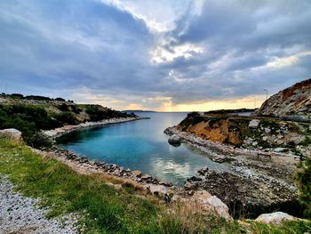 Scenic view of river against sky