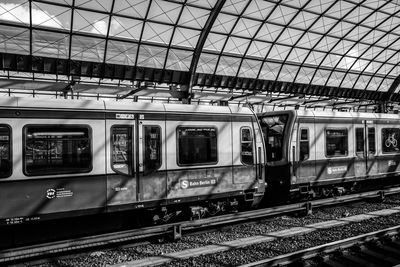 Train at railroad station