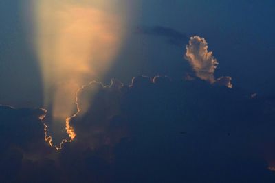 Low angle view of lightning in sky