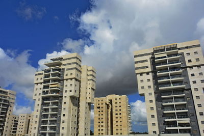 Low angle view of buildings against sky