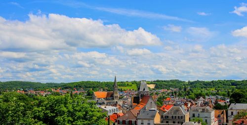 Panoramic shot of townscape against sky