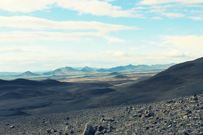 Scenic view of desert against sky