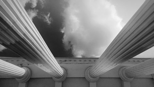 Low angle view of bridge against sky