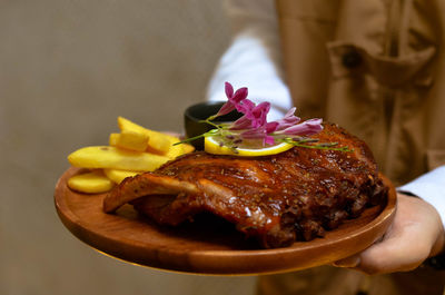 Close-up of food on table