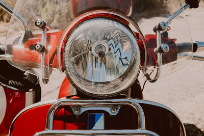 Close-up of vintage car