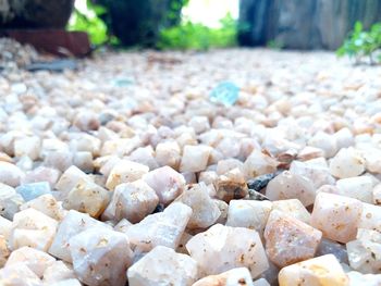 Close-up of stones on pebbles