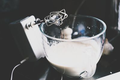 Close-up of drink in glass on table