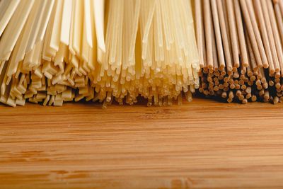 Close-up of food on table