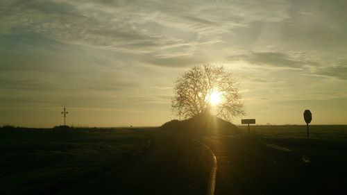 Road at sunset