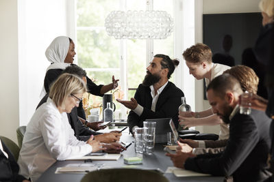 Business people talking in boardroom