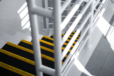 High angle view of staircase