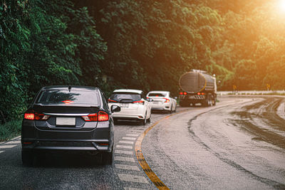 Cars on road