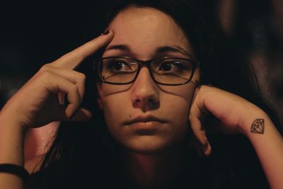 Portrait of young woman