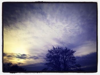 Low angle view of cloudy sky