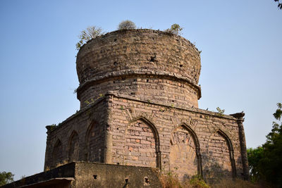 Low angle view of fort