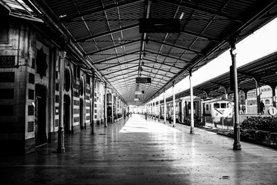 Trains at railroad station