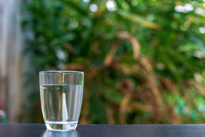 Close-up of drink in glass on table