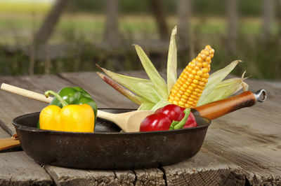 Close-up of vegetables on table