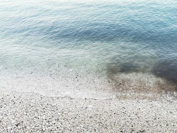 High angle view of sea shore