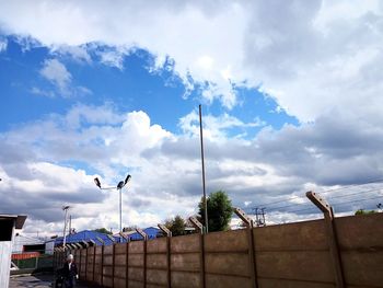 Low angle view of cloudy sky