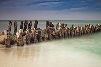 Panoramic view of sea against sky