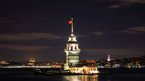 Maiden's tower at night