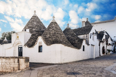 Low angle view of building against sky