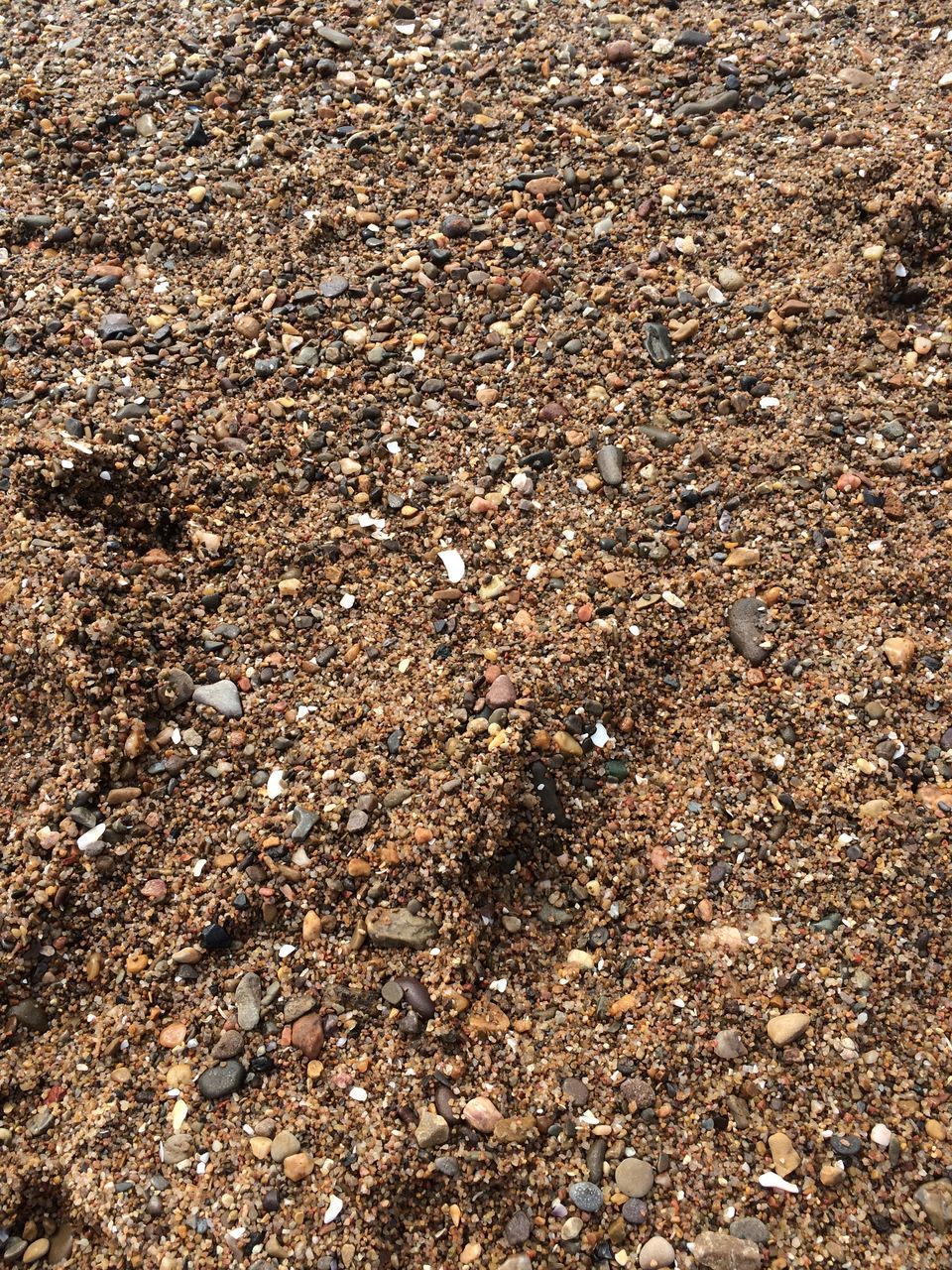 full frame, backgrounds, textured, high angle view, pattern, stone - object, rough, abundance, day, pebble, close-up, no people, outdoors, beach, nature, detail, sand, brown, natural pattern, sunlight