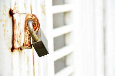 The key to lock the door on a blurred background