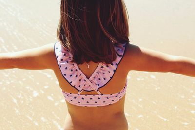 Girl enjoying holiday at beach