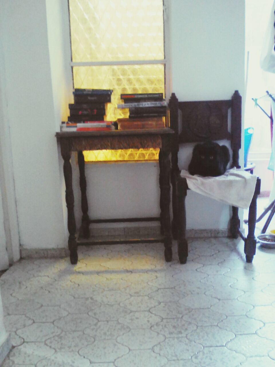 indoors, chair, table, tiled floor, home interior, flooring, absence, empty, window, furniture, house, door, domestic room, no people, floor, day, domestic kitchen, architecture, wall - building feature, seat